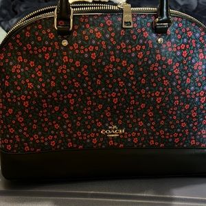 Coach floral print hand bag
